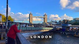 Beautiful Sunny Winter Day ️ at London Bridge | London Walking Tour in 4K