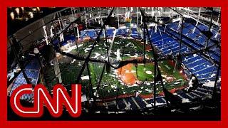 'Surreal to see': Tropicana Field roof shredded by Hurricane Milton