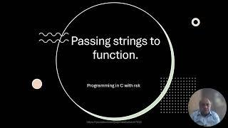 Passing strings to function with example programs,   Illustration of passing string to function.