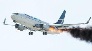 X-Plane 11 - WestJet 737 Engine Failure Emergency Landing