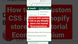 How To Add Css in Shopify Theme OS 2.0