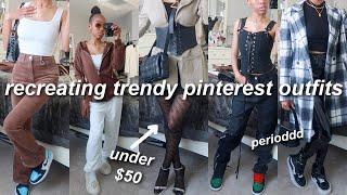 recreating trendy pinterest outfits! *streetwear/casual inspo*