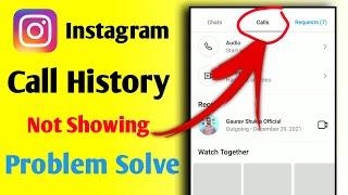 Instagram call option not showing problem solve | Instagram call history delete kaise karen