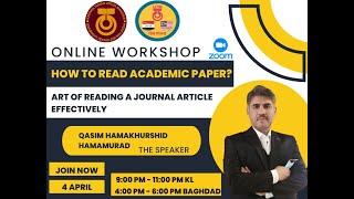 How To Read Academic paper?. Art of reading a journal article effectively