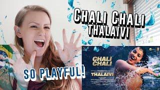 CHALI CHALI - THALAIVI Foreigner Reaction | Dancing on the rain! Soooo playful.