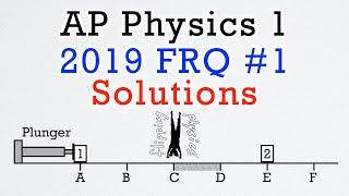 2019 #1 Free Response Question - AP Physics 1 - Exam Solution