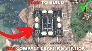 8x8 COMPACT CRAFTING STATION DESIGN | BEST FOR BIG TRIBES | ARK SURVIVAL EVOLVED | FAST ARB FARM |