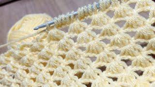 Super Easy Tunisian Crochet Baby Blanket For Beginners || How To Make Blanket