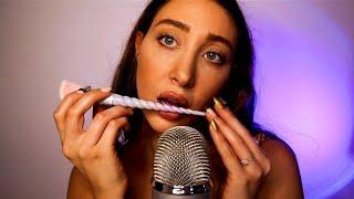 ASMR SPIT PAINT AND MOUTH SOUNDS WITH BRUSHES