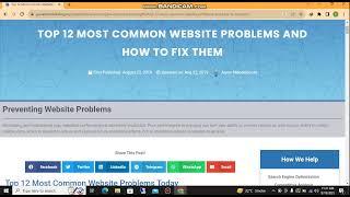 Website Technical issues