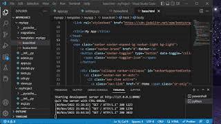 How to create a Django project in visual studio code, Template, navbar & products page #2