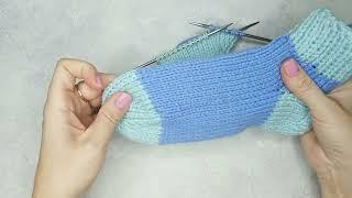 ‼️Носки от мыска‼️️Мой любимый способ вязания простых носков (подробно на любой размер)