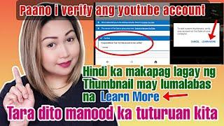 HOW TO VERIFY YOUR YOUTUBE ACCOUNT | TAGALOG TUTORIAL