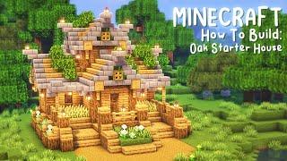 Minecraft - How to Build an Oak Survival Starter House (1.20)