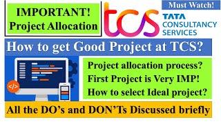 TCS Project Allocation Process #Release Letter Contact RMG Development Project calls Performance Pay