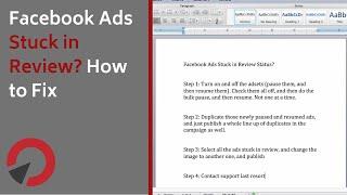 Facebook Ads Stuck in Review? How to Fix Facebook Ads in Review