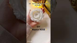 DIY Napkin Rose | How to make a white rose using napkins