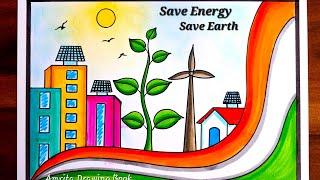 Energy Conservation Poster drawing | National Energy Conservation Drawing | Save Energy Save Earth