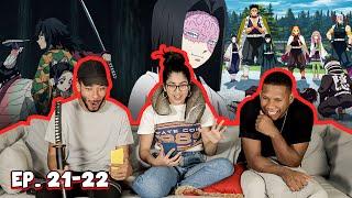 DEMON SLAYER 21-22 (Reacción) | EL PATRÓN Y LOS PILARES!