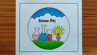 National Science Day Drawing / How to Draw National Science Day Poster Drawing / Science Day Draw