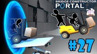 Bridge Constructor Portal - Walkthrough - Part 27 - Pellet Head-On! (PC HD) [1080p60FPS]