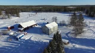 Naamisuvanto Salmon Fishing Resort in Pello Lapland Finland in winter - Tornio Torne River