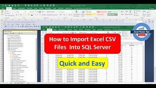 How to Import Excel CSV and Text Files into a SQL Server Database