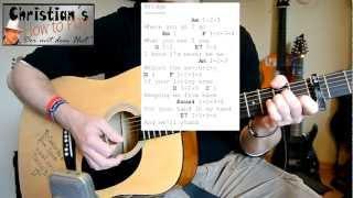 How to play Adele SKYFALL Tabs Akkorde Akustik Gitarre Tutorial Lesson [HD] Deutsch