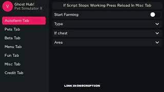 Pet Simulator X Script GUI (Pastebin)