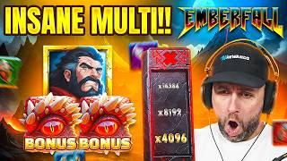 I got a MASSIVE x2048 MULTI on the *NEW* EMBERFALL SLOT & WON THIS!! (Bonus Buys)