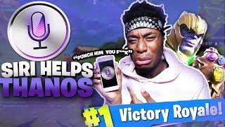 SIRI HELPS THANOS Win Fortnite: Battle Royale CHALLENGE! NEW LEGENDARY TEAM?!?