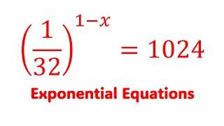 Algebra - Solving Exponential Equation Example 1 #math #algebra