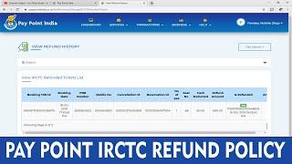 Pay point India / IRCTC CANCEL TICKET REFUND NEW POLICY 2019