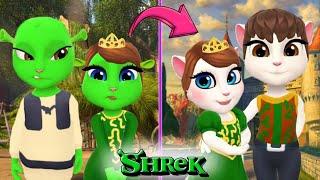 FIONA Princess "Shrek"  Transformation Fiona and Shrek | My Talking Angela 2