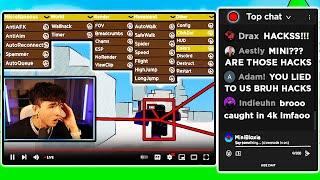 I Trolled My LIVESTREAM With FAKE HACKS...(Roblox BedWars)