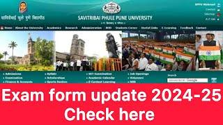 Sppu exam from update  Pune University exam 2025 | pune university exam from process