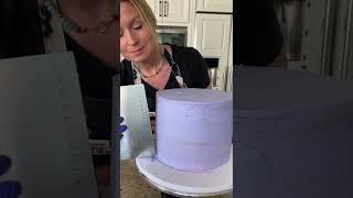 How to Make a Buttercream Cake with a Watercolor Effect!  Easy Tutorial!