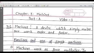 Chapter 3 Machines ICSE CLASS 10