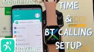 modio mc66 smartwatch time setting|modio mc66 smartwatch Bluetooth calling setting|hryfine app setup