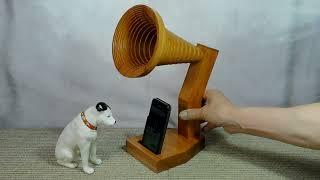 Horn Speaker for Smartphones made with Zelkova　欅スリムスマホラッパ