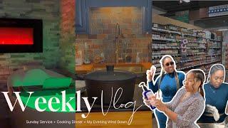 Weekly Vlog: Sunday Service + Cooking Dinner + My Evening Wind Down