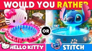 Would You Rather - Build Your Dream House  Hello Kitty vs Stitch 