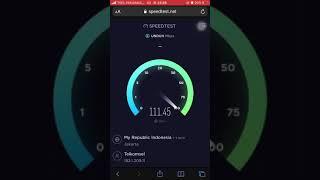 Kencang banget kartu hallo unlimited speed up to 120Mbps #testspeed #120Mbps #unlimited #shorts