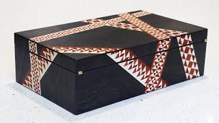 How To Inlay A Box! Interlocking Geometric Inlay Banding!