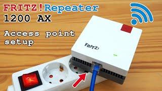 FRITZ! Repeater 1200 AX Wi-Fi 6 extender dual-band • Access point mode setup