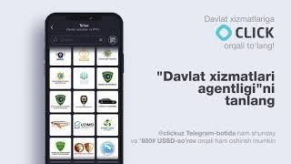 Davlat xizmatlariga CLICK orqali to'lovlarni amalga oshirish