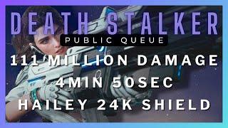 Hailey 111 Million Dmg vs Death Stalker 4 Min 50 Sec 24k Shield Build l The First Descendant