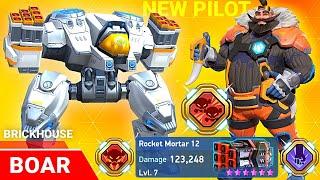 New Pilot Boar - Rocket Mortar 12 with Brickhouse - Mech Arena