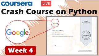 Crash Course on Python Coursera Week 4- Full solved | Google IT Automation with Python || 2020