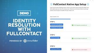 Demo of the FullContact Identity Resolution Platform